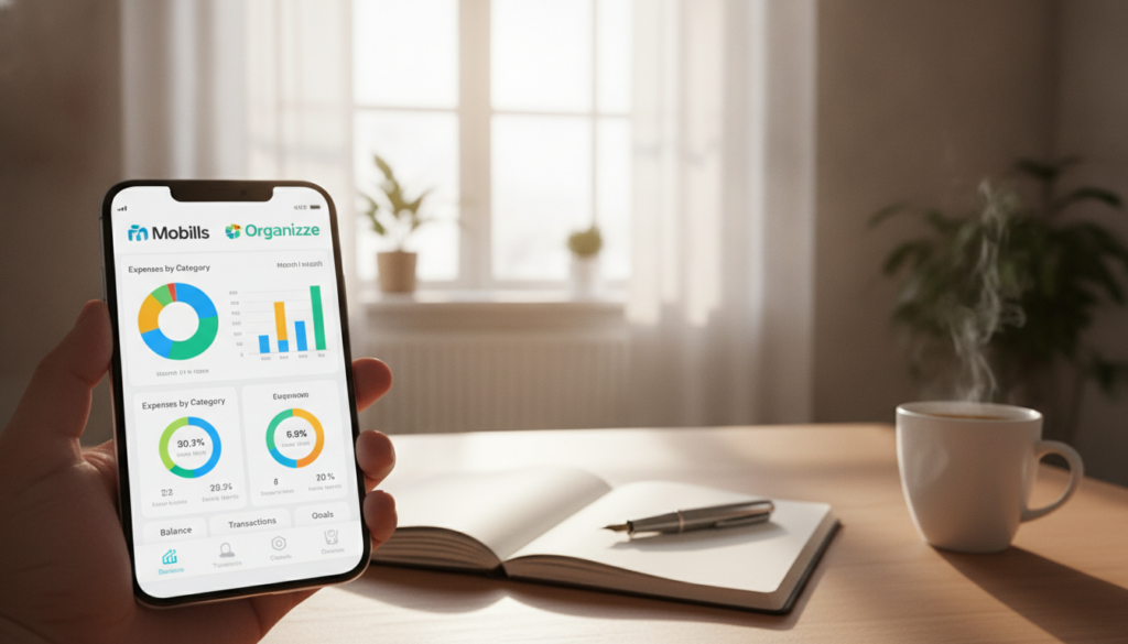 Mobills e Organizze para controle financeiro