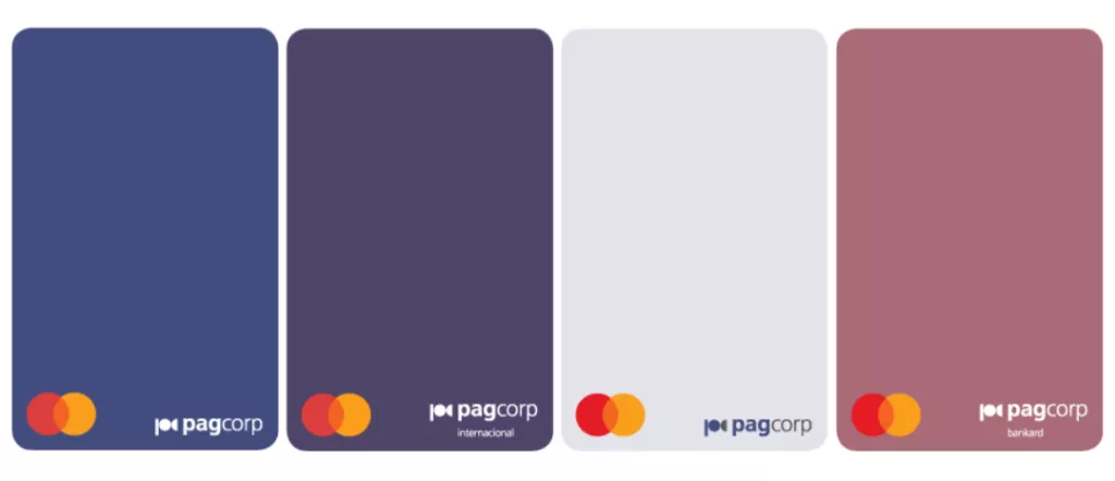 Opções de cartões da PagCorp